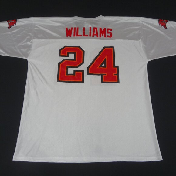 NFL TAMPA BAY BUCS BUCCANEERS CADILLAC WILLIAMS 24 WHITE FOOTBALL JERSEY XL K909 - Picture 1 of 7